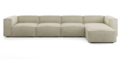 Plush 394 Linen L-Shape Sofa