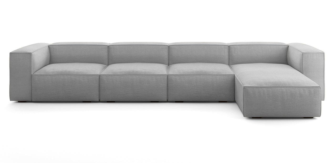 Plush 394 Linen L-Shape Sofa