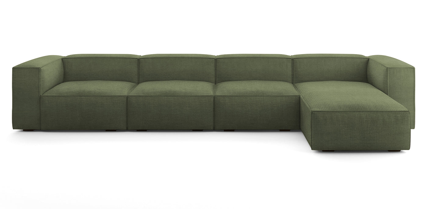 Plush 394 Linen L-Shape Sofa