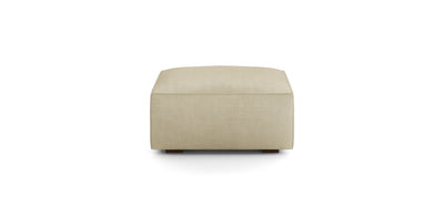 Plush Linen Pouf