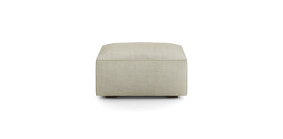 Plush Linen Pouf