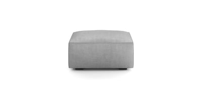 Plush Linen Pouf
