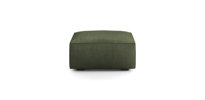 Plush Linen Pouf