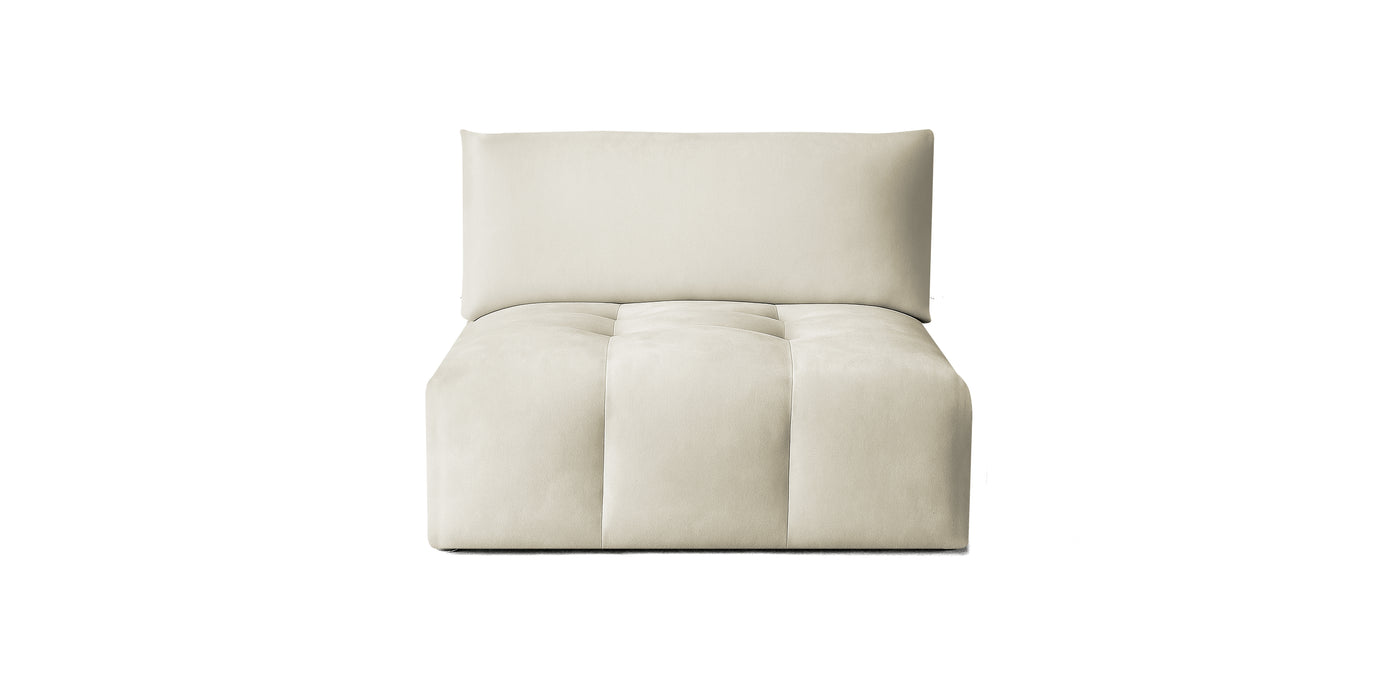 Bran Velvet Armless Chair