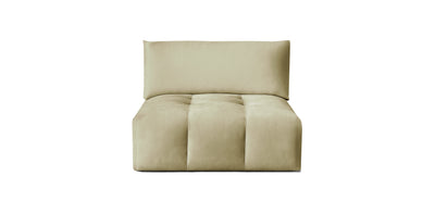 Bran Velvet Armless Chair