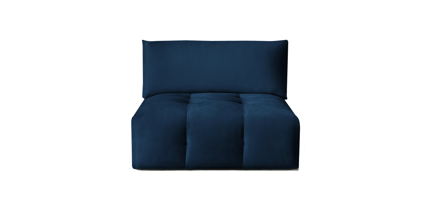 Bran Velvet Armless Chair