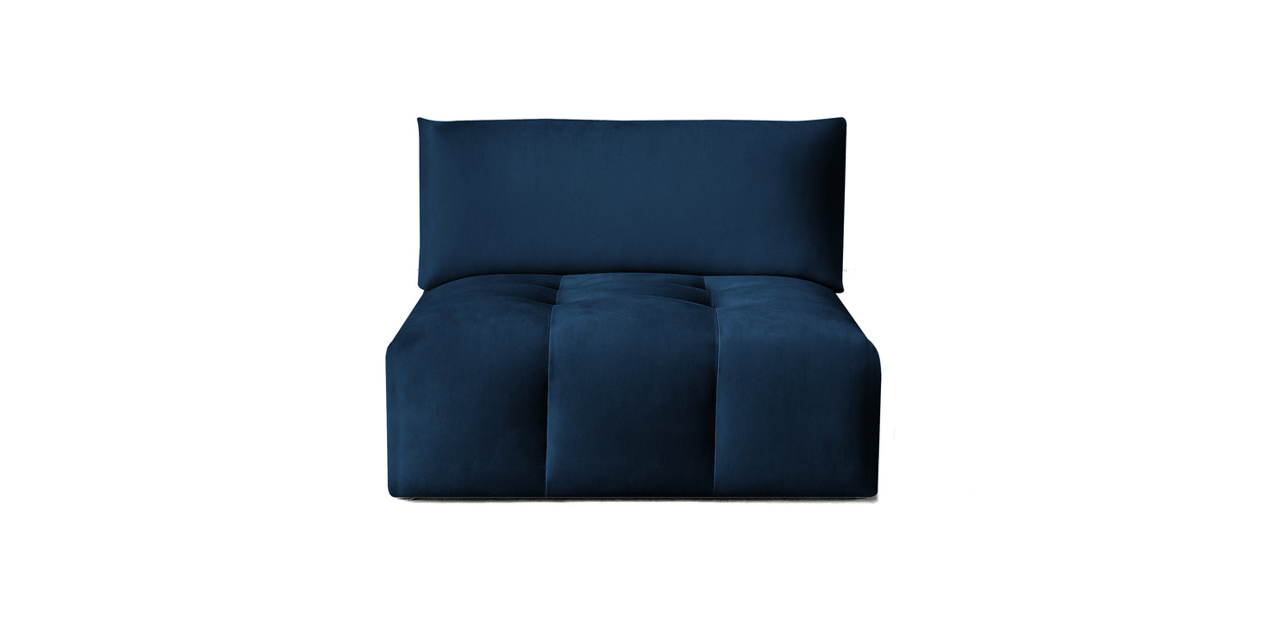 Bran Velvet Armless Chair