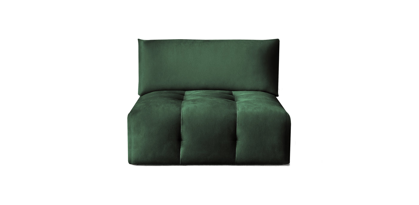 Bran Velvet Armless Chair