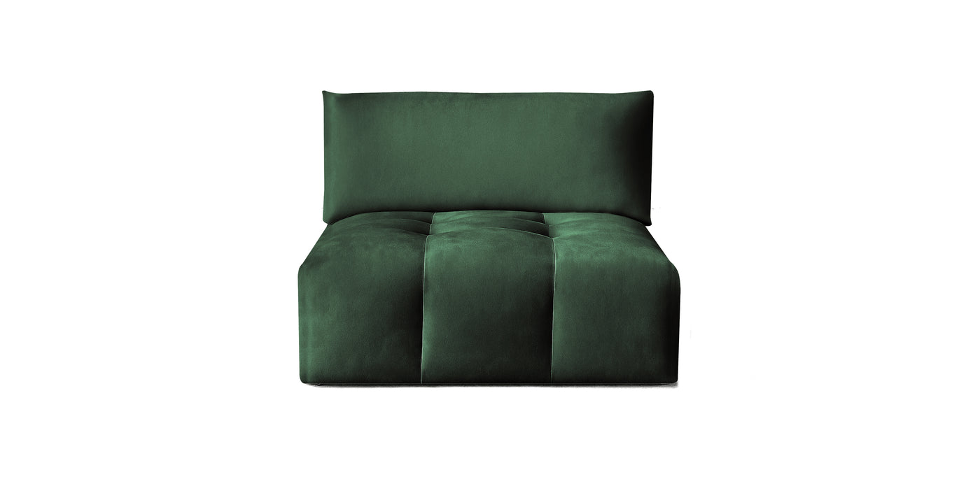 Bran Velvet Armless Chair