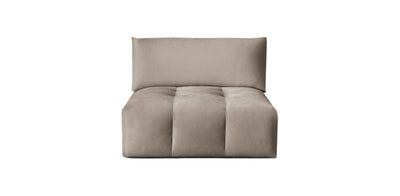 Bran Velvet Armless Chair