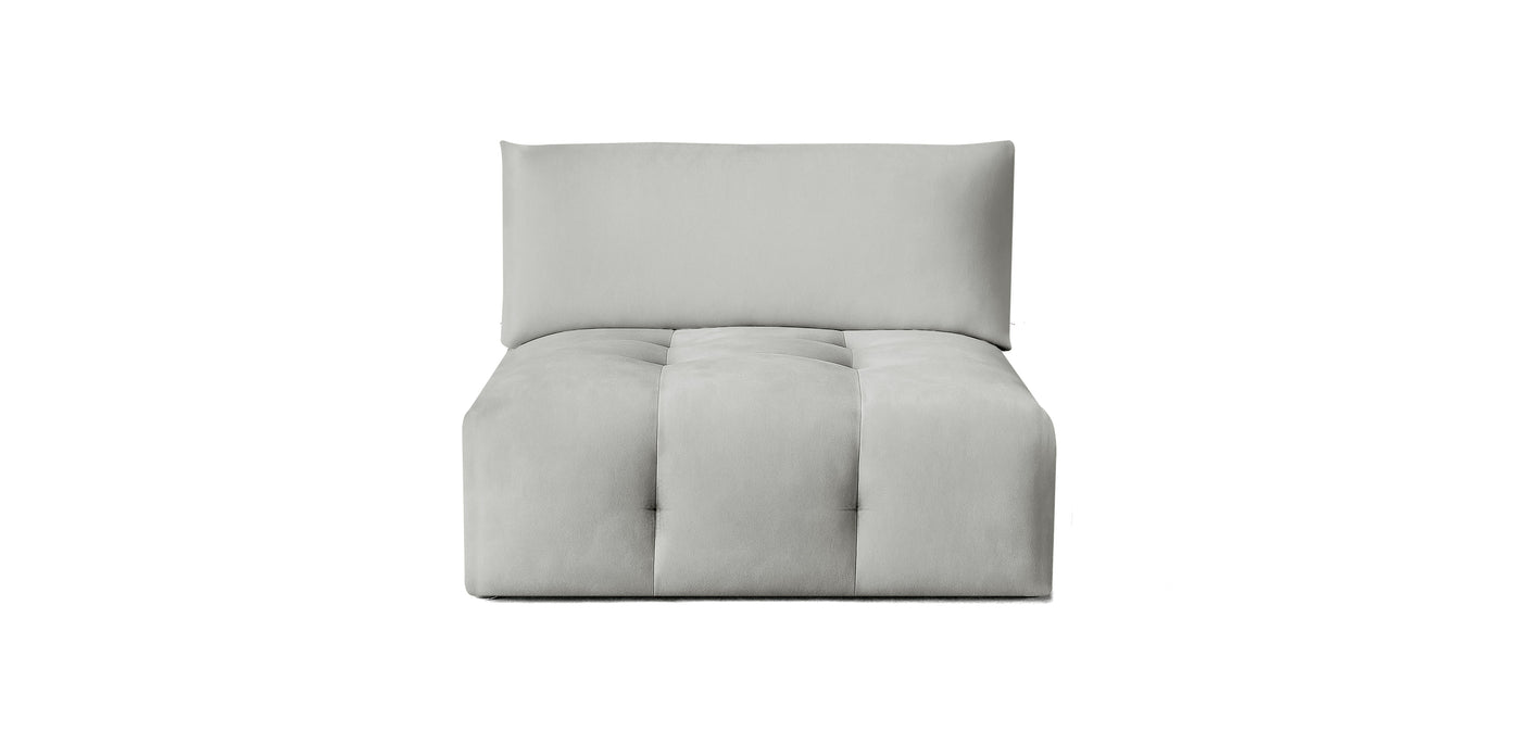 Bran Velvet Armless Chair