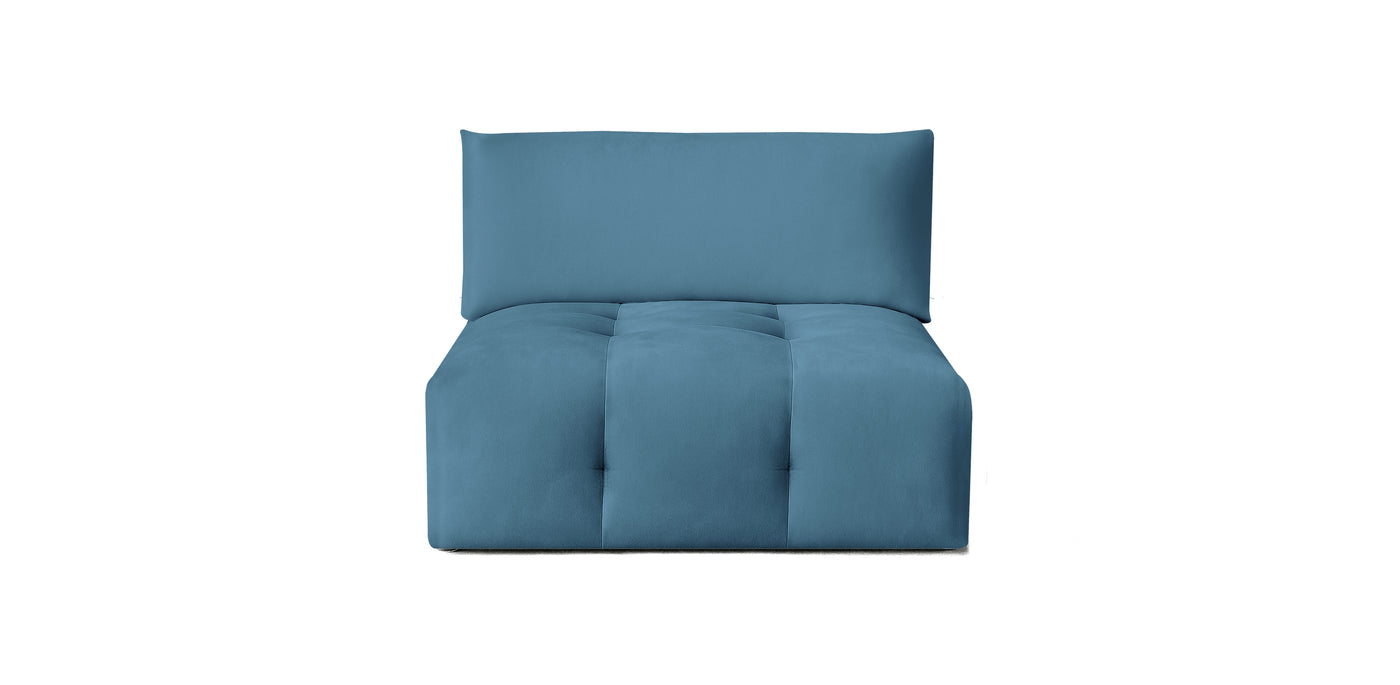 Bran Velvet Armless Chair