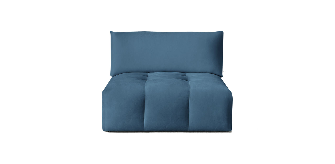 Bran Velvet Armless Chair