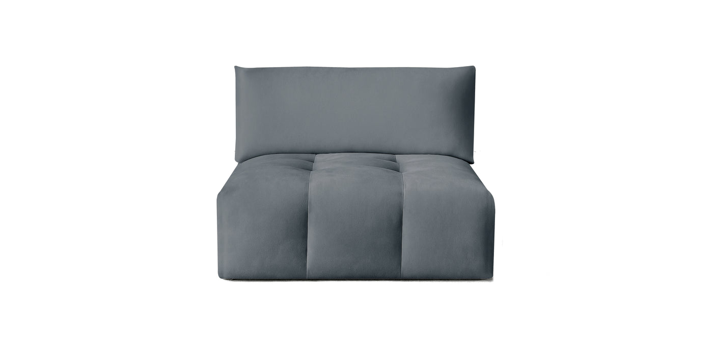Bran Velvet Armless Chair