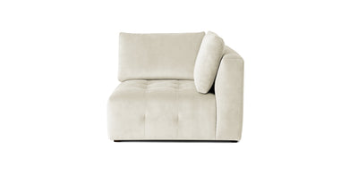 Bran Velvet Corner Chair
