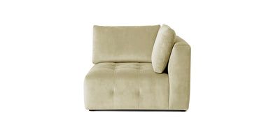 Bran Velvet Corner Chair