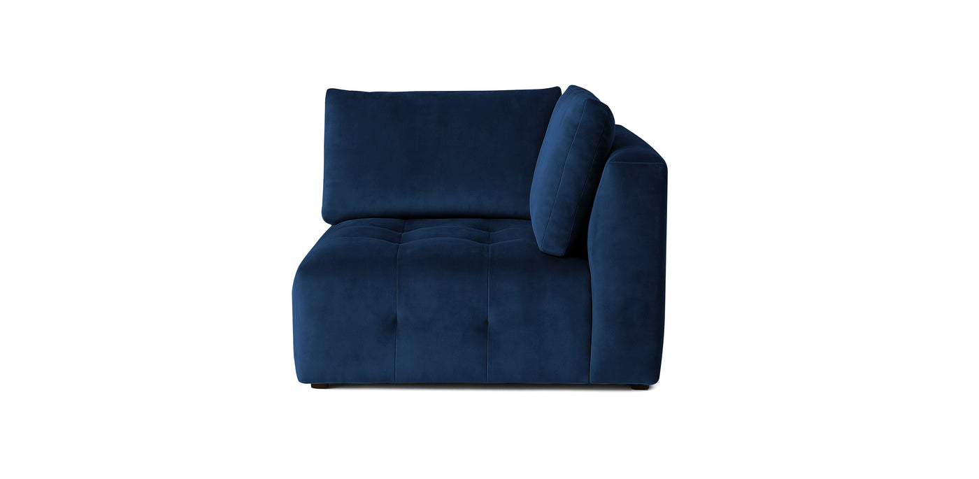 Bran Velvet Corner Chair