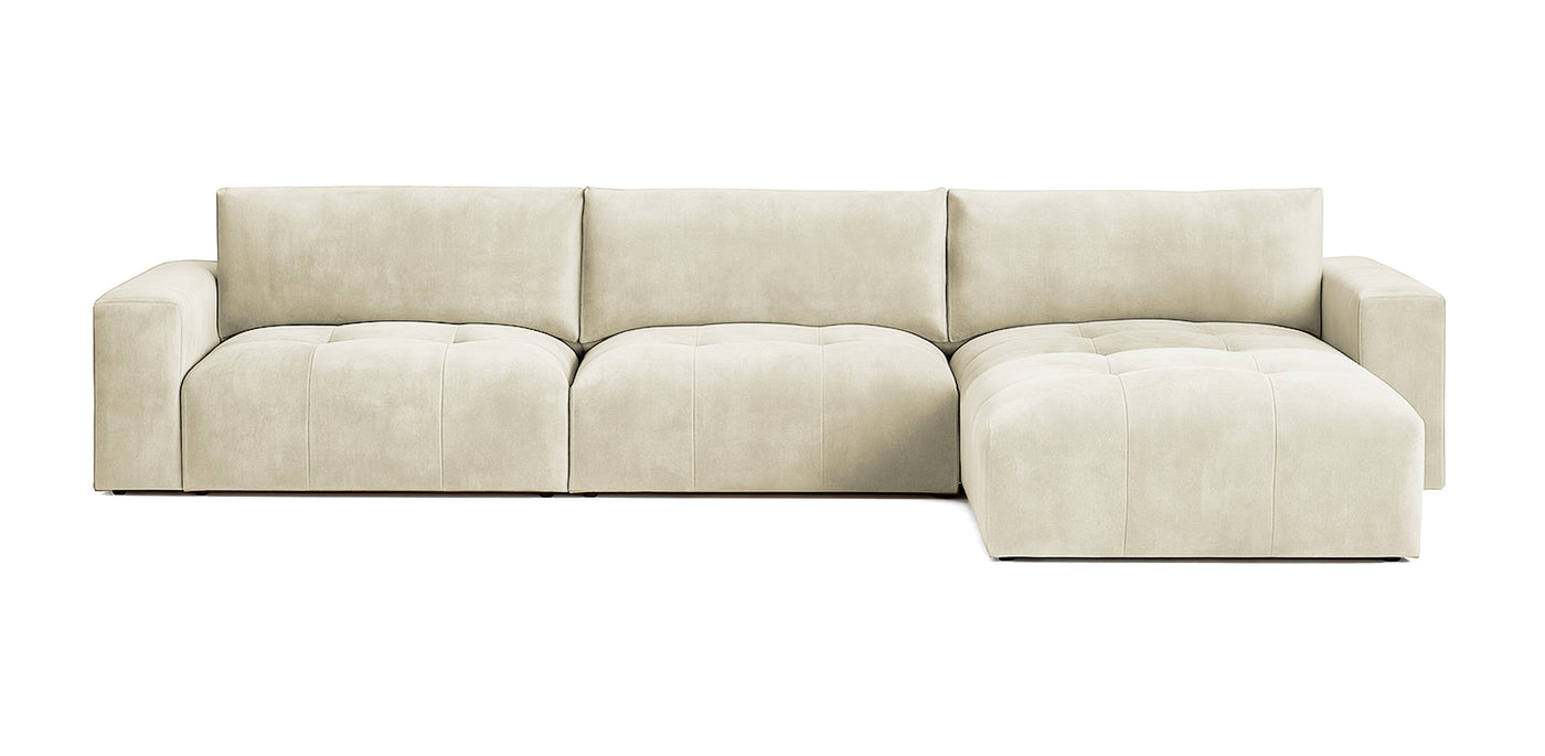Bran Velvet L-Shape Sofa