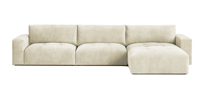 Bran Velvet L-Shape Sofa