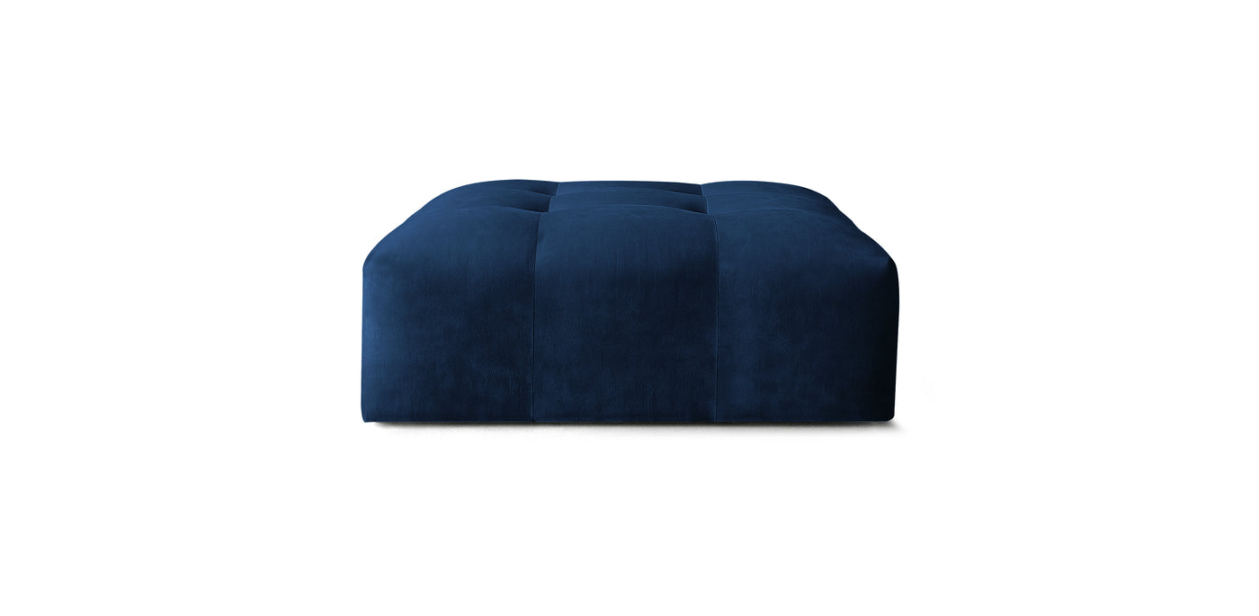 Bran Velvet Pouf