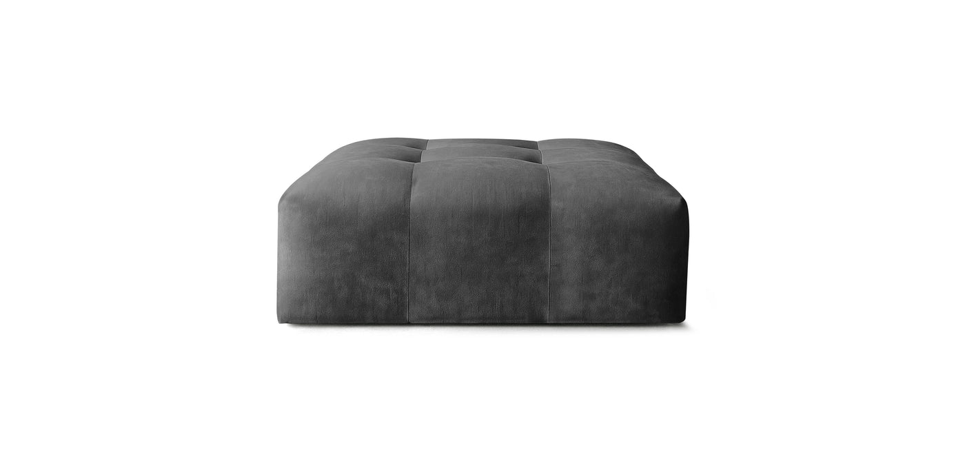 Bran Velvet Pouf