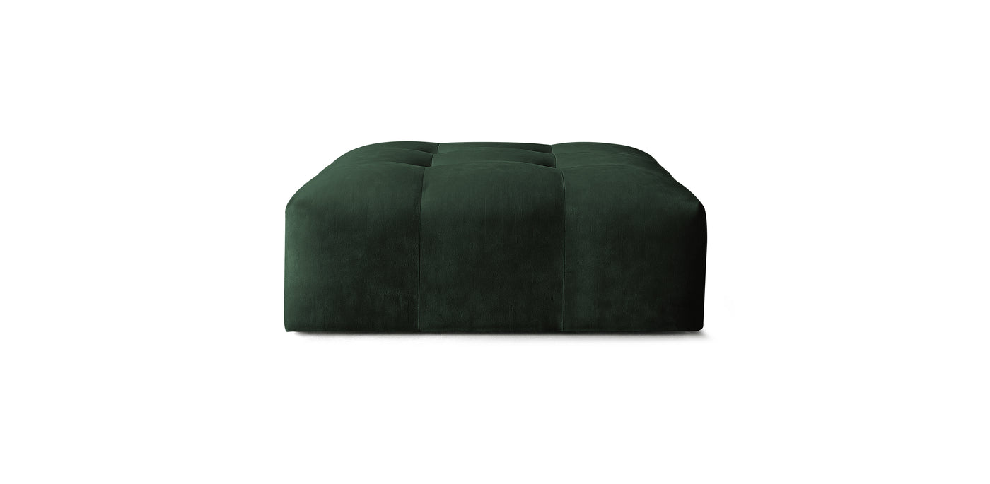 Bran Velvet Pouf