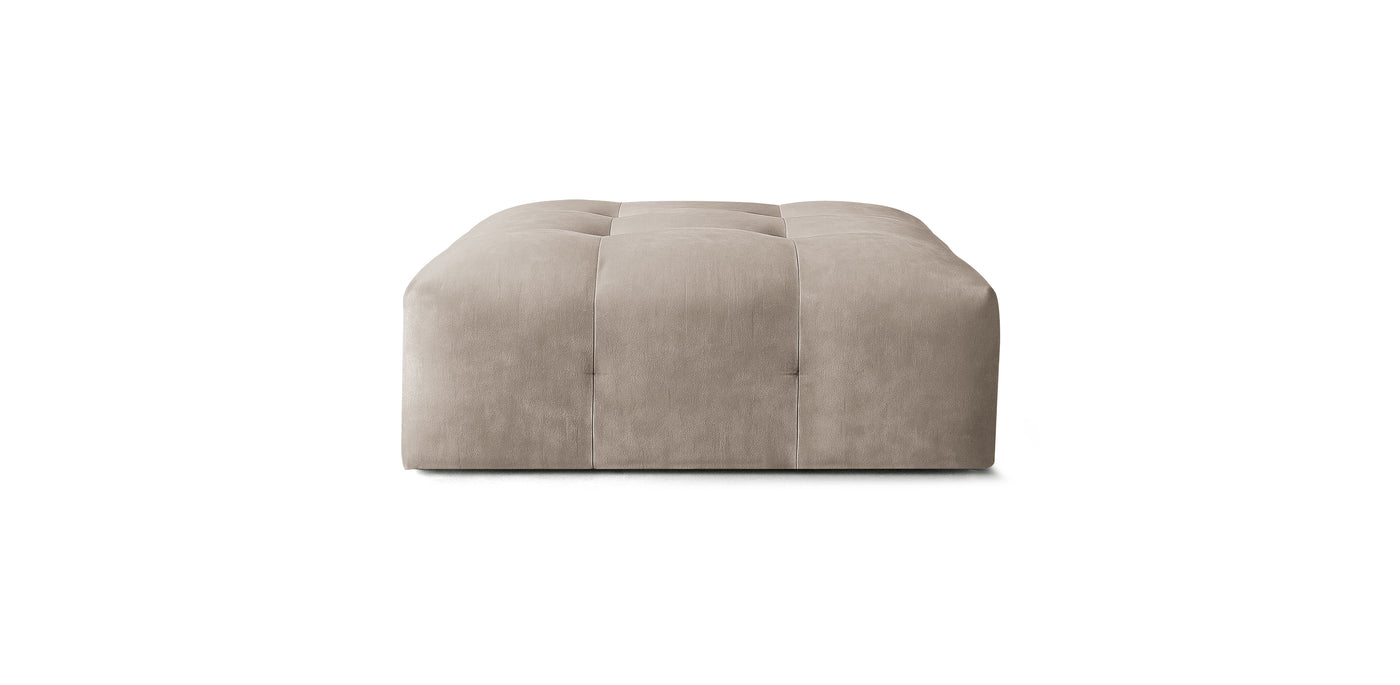 Bran Velvet Pouf