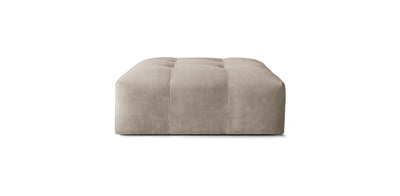 Bran Velvet Pouf