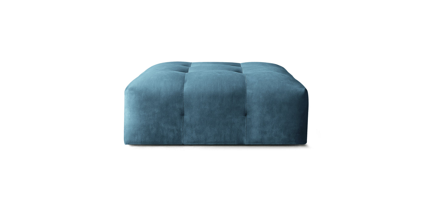 Bran Velvet Pouf
