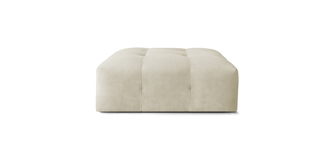 Bran Velvet Pouf