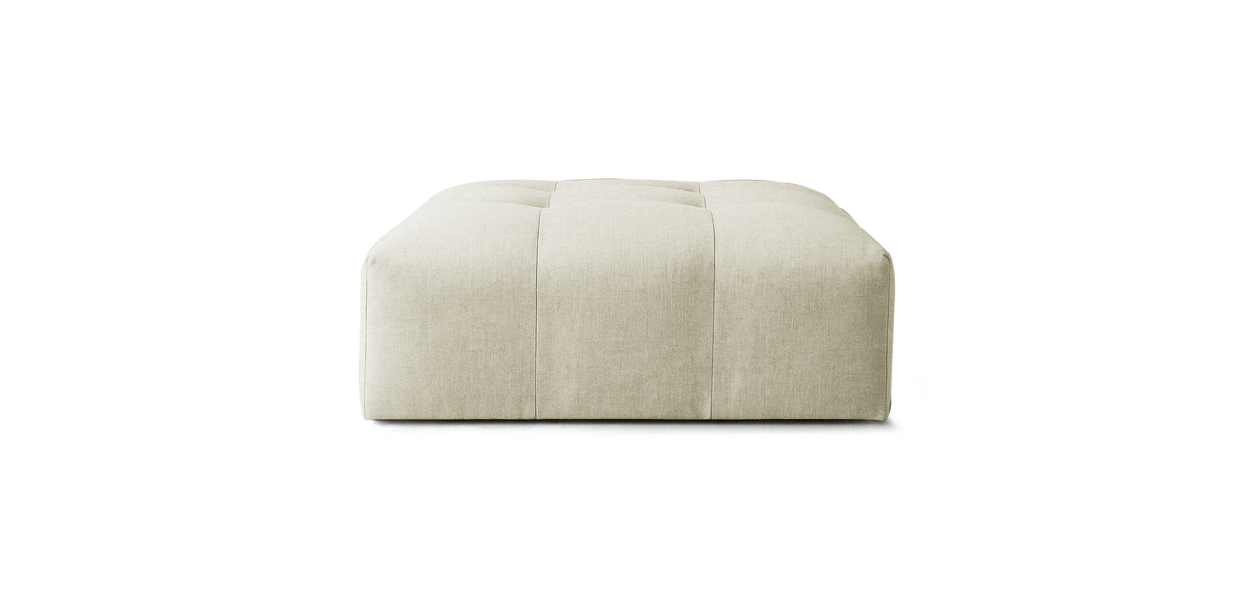 Bran Linen Pouf Chair