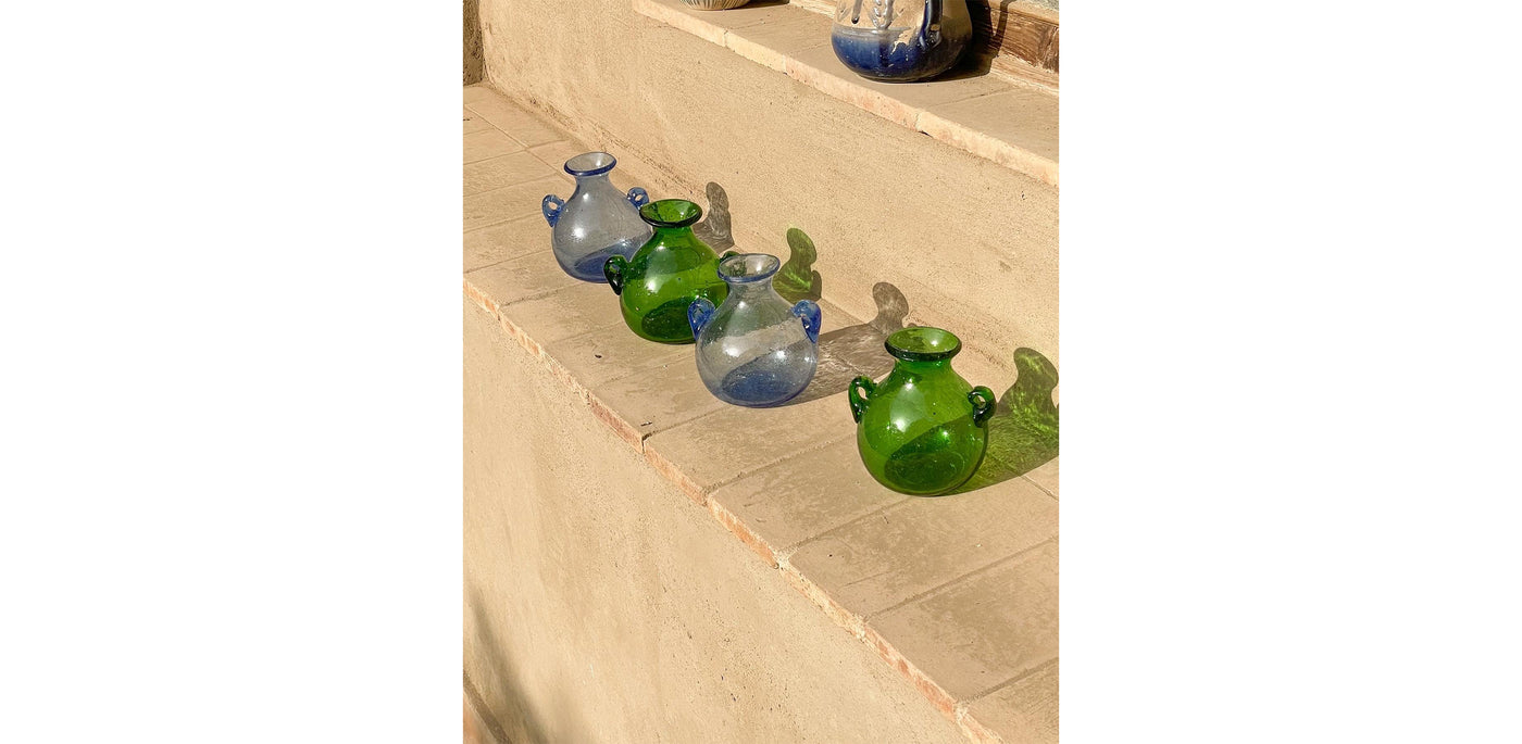 Bubbled Glass Small Vases