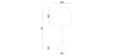 Campana Table - Large - Brushed Brass Finish