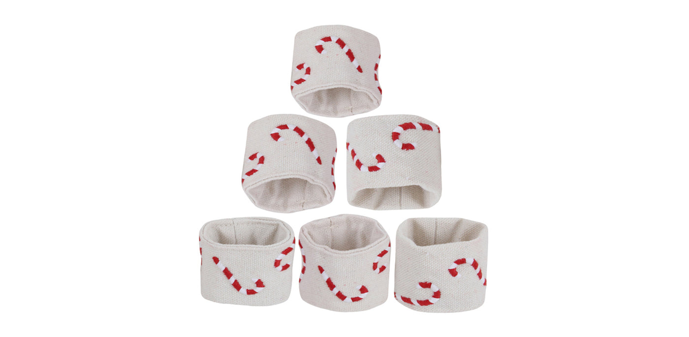 Candy Cane Napkin Rings Dak Set