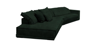 Cascade Velvet Inclined 4 Seater Sofa