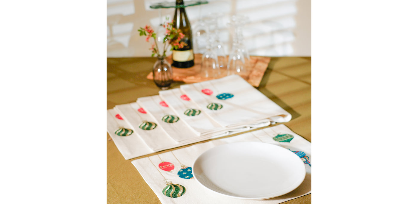 Christmas Lights Placemats Set