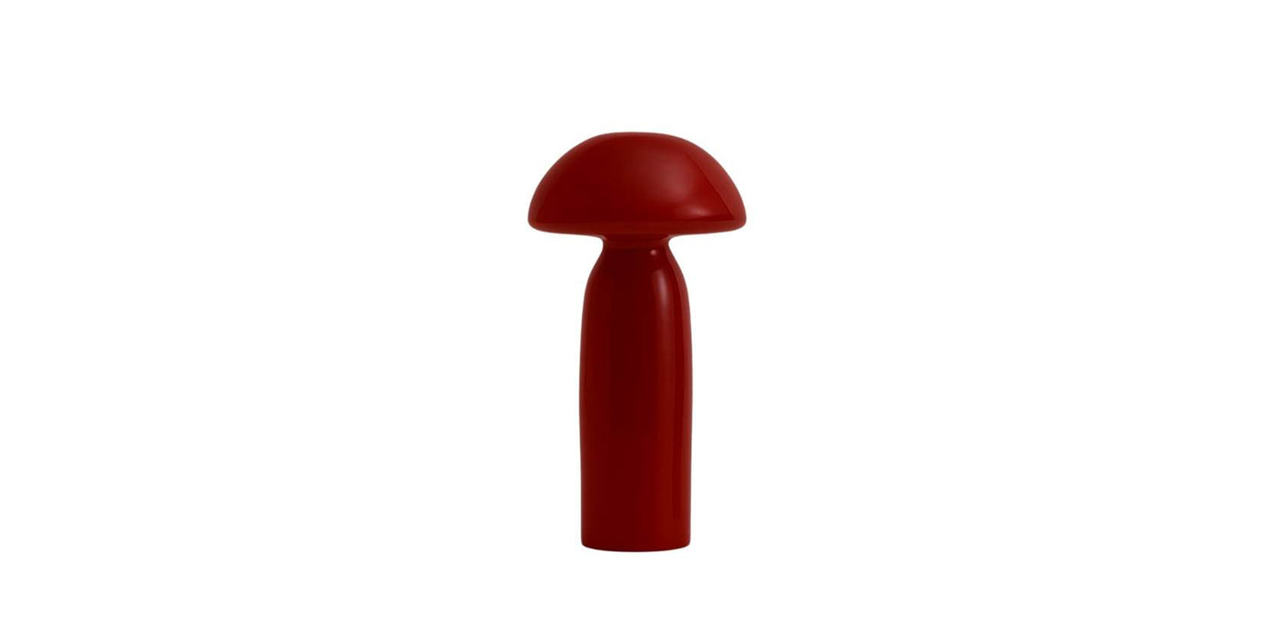 Mushroom Glazed Table Lamp