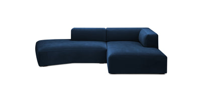Dune 305 Velvet Inclined L-Shape Sofa