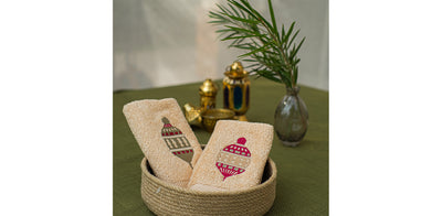 Earthy Lanterns Guest Towels Set