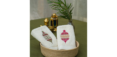 Earthy Lanterns Guest Towels Set