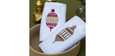 Earthy Lanterns Guest Towels Set