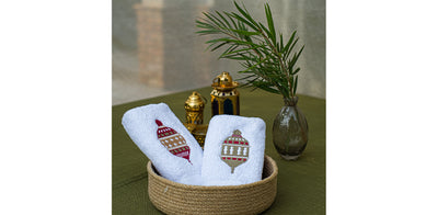 Earthy Lanterns Guest Towels Set