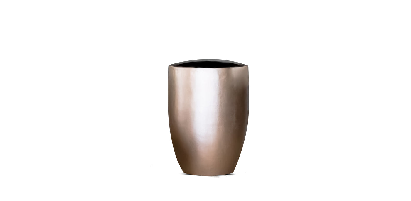 Elongated Metallic Pot