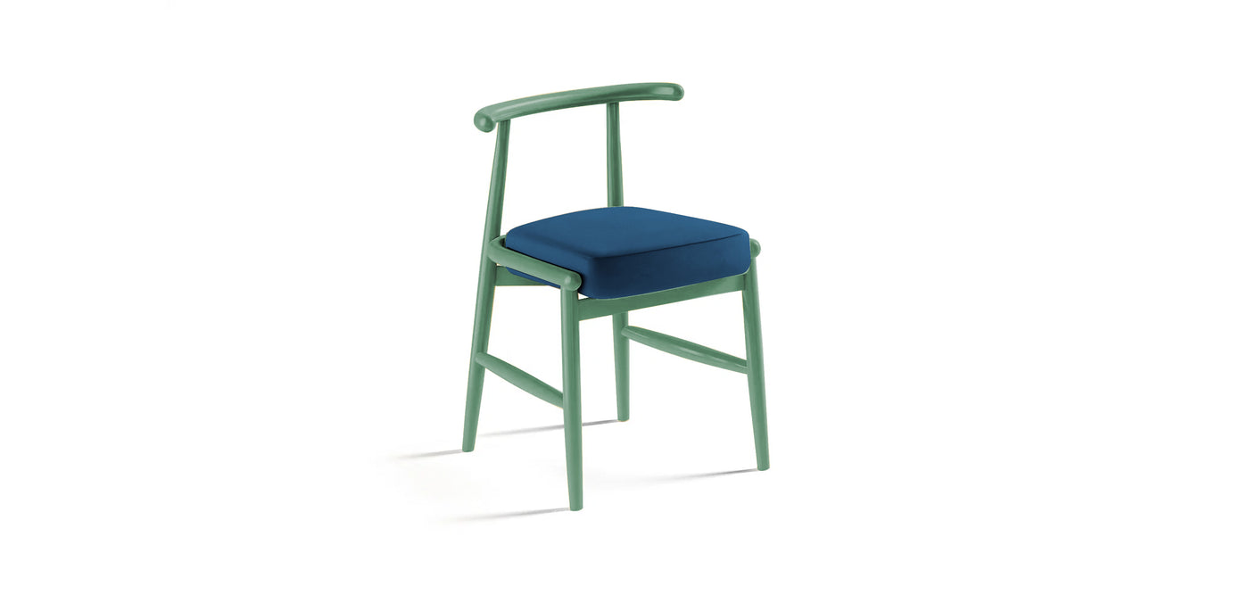 Milo Lacquered Velvet Dining Chair