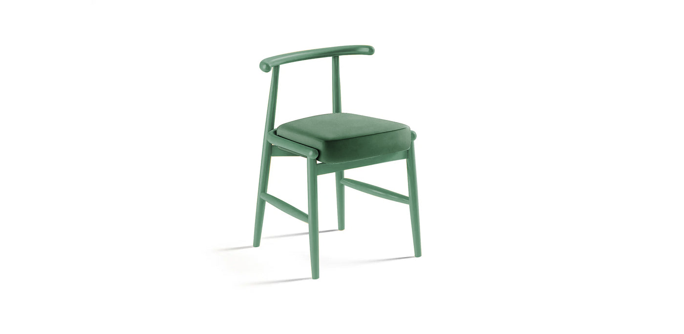 Milo Lacquered Velvet Dining Chair