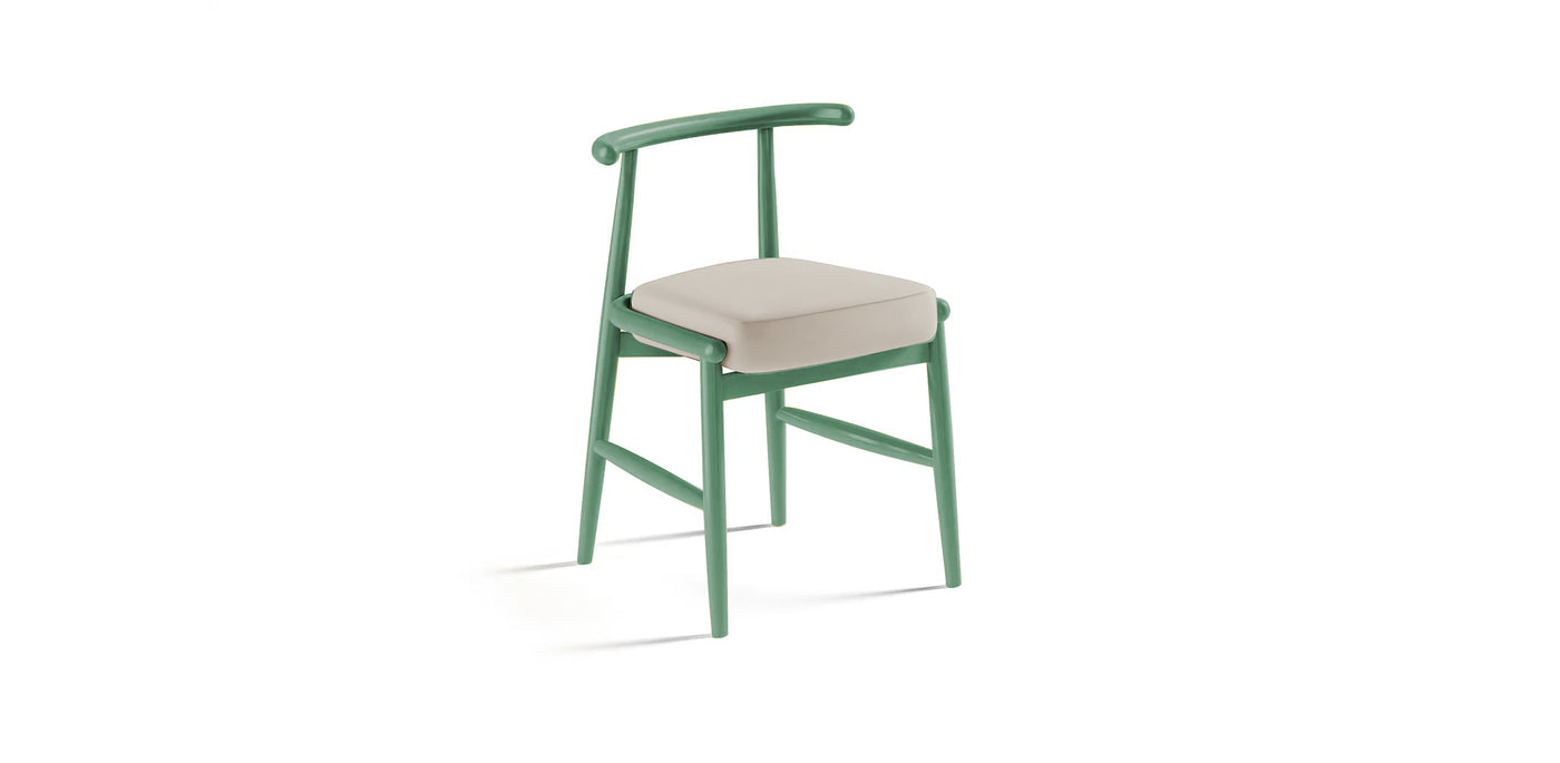 Milo Lacquered Velvet Dining Chair