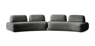Floop Velvet Dual 2 Seater Sofa