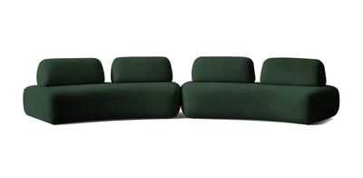 Floop Velvet Dual 2 Seater Sofa