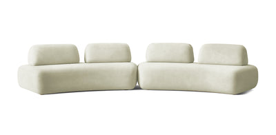 Floop Velvet Dual 2 Seater Sofa