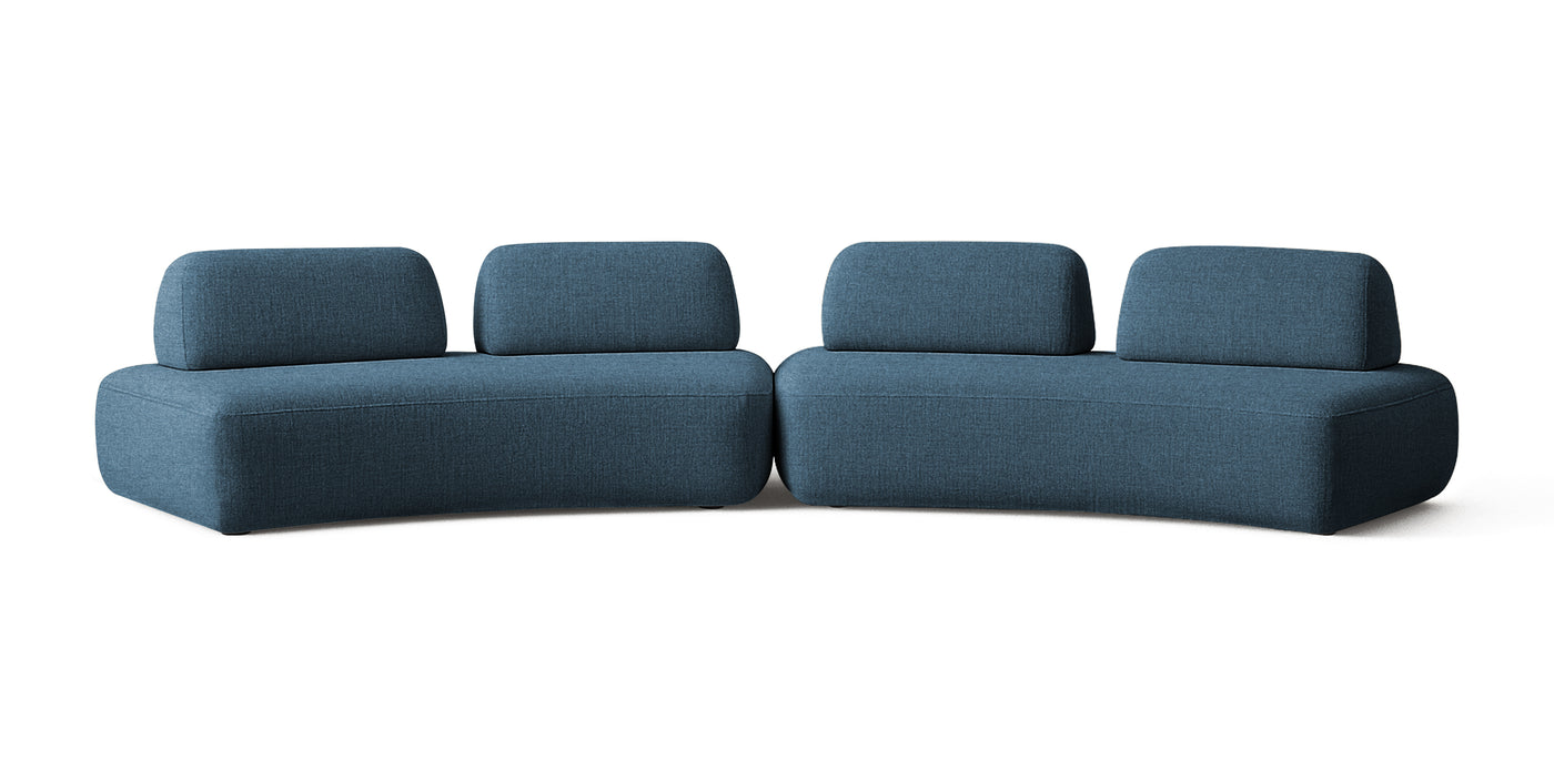 Floop Linen Dual 2 Seater Sofa